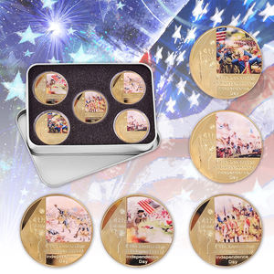 Monedas de Colección de Aleación de Zinc Chapadas en Oro del Día de la Independencia del 4 de Julio Estadounidense al por Mayor - Product Image 6