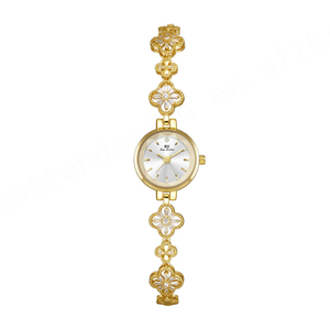 2025 nuevo reloj de cuarzo elegante de alta calidad para mujer, pulsera de trébol de la suerte, banda de acero inoxidable, resistente al agua, regalo perfecto para niñas - Product Image 1