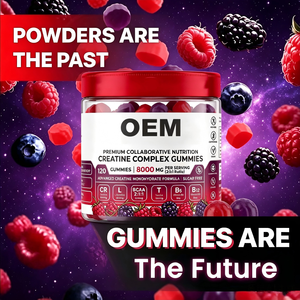 Gomitas de Creatina Compleja OEM ODM, GMP Halal, 120 Unidades, 5000mg de Creatina con L-Carnitina, BCAA, Taurina, B6, B12 - Product Image 4