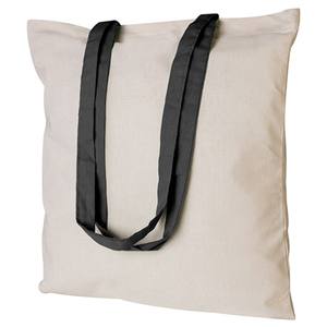 Bolsa de Lona Queenie Shopper, 220Gr, Asas Negras, Cuadrada, Casual, para Uso Promocional - Product Image 1