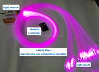 Kit d'éclairage de plafond ciel étoilé pour voiture, LED RGBW 12V 16W à fibres optiques, diamètre 0,75 mm, contrôle par application, intensité réglable