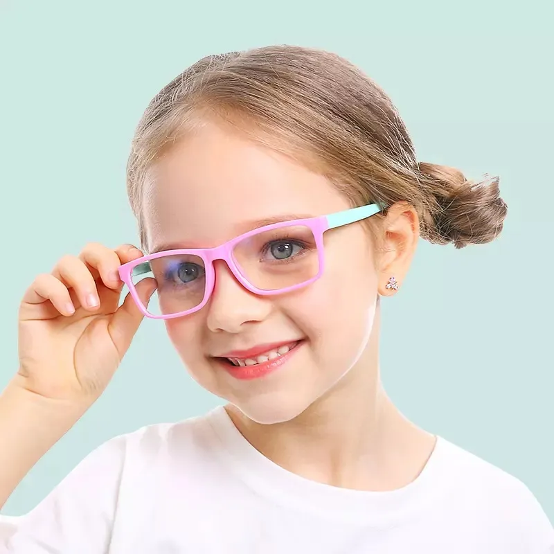 2023 New Flexible Silicone Eyeglasses Frames Computer Glasses Bluelight Kids Anti Blue Light Optical Glasses Frame