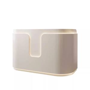 Modern <b>Corner</b> Round Hotel 2 Person Reception Desk Beauty Salon With Cashier Counter Cheap White Reception Table for Office Desk - Product Image 6