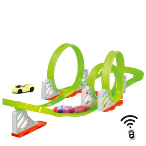 Nuevo Set de Pista de Carreras a Control Remoto DIY, 2.4GHz, Pista de Giro de 360 Grados, Carga USB, Construye Tu Propia Pista de Carreras, Juguete para Niños - Product Image 1