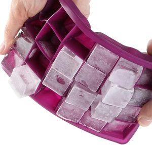 Molde de silicona para hacer bolas de hielo, 24 cavidades, reutilizable, con tapa, para whisky y cócteles, ¡en oferta! - Product Image 2