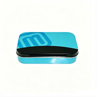 Boîte en métal pour chewing-gum, petite boîte à charnière en métal pour bonbons à la menthe, emballage en métal rectangulaire, boîte à menthe personnalisée