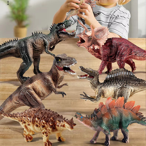 <span class=keywords><strong>Giocattolo</strong></span> Dinosauro per Bambini, Set di Tirannosauro Rex e Triceratopo in Gomma Morbida, Modello Animale Simulato Fatto a Mano - Product Image 3
