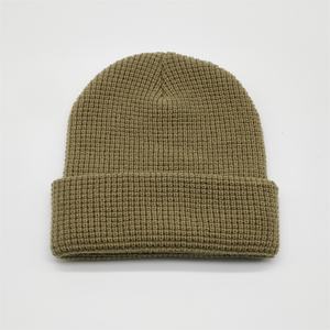 หมวกบีนนี่ไหมพรมถักลายหัวกะโหลกสำหรับผู้ชาย  ตกแต่งด้วยโลโก้หนังอะคริลิค 100% สีเขียว เหมาะสำหรับฤดูหนาว - Product Image 2