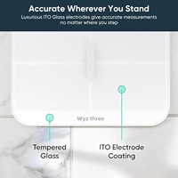 Pèse-personne intelligent X, pèse-personne numérique pour salle de bain, analyse de la composition corporelle, moniteur de fréquence cardiaque |   pour |   Verre ITO avec rétroéclairage LED |   Batteries