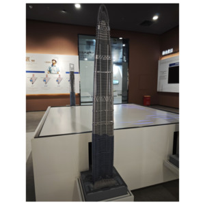 Modello di grattacielo emblematico a grande altezza, modello architettonico in scala, torre per uffici moderna, edificio commerciale urbano per il settore <span class=keywords><strong>immobiliare</strong></span> - Product Image 1