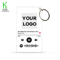 Porte-clés en acrylique personnalisé avec photo imprimée, plaque de chanson, porte-clés musical Spotify, porte-clés personnalisé avec photo