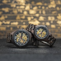 Montre mécanique en bois naturel, montre-bracelet en bois, montre automatique pour couple