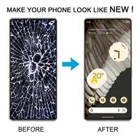 Pièces de rechange d'écran d'origine pour Google Pixel 7 Pro GP4BC GE2AE Écran tactile LCD avec câble flexible d'empreintes digitales