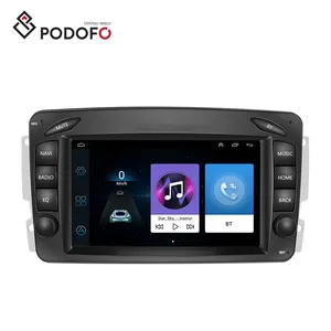 Podofo-Radio estéreo con GPS para coche, 2 Din, 7 pulgadas, Android 13, vídeo, Navi, WIFI, BT, FM, RDS, EQ, para Mercedes-Benz W203/W209/W210