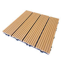 Dalles de terrasse en composite WPC modernes, imperméables, brossées, décoratives, pour l'extérieur, 30x30 cm, résistantes au feu et aux UV