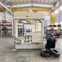 Presse hydraulique robuste de 200 tonnes pour pneus pleins de 8 à 24 pouces avec outils complets, machine à changer les pneus de chariot élévateur à vendre