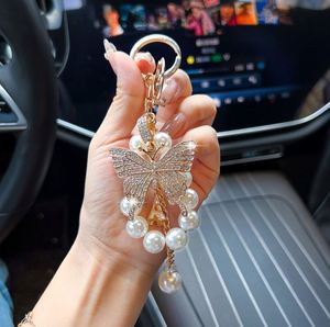 Magnifique porte-clés papillon en alliage avec perles, pendentif décoratif pour sac, cadeau idéal pour la Fête des Mères - Product Image 3