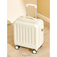 Valise de voyage portable en ABS rigide à 4 roues, 18 pouces, pour maternité, avec chariot intégré