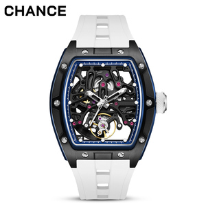 นาฬิกาข้อมือจักรกลสีฟ้ารุ่น Chance Jc-9-198g-1 ขายส่ง ตัวเรือนเหล็ก ระบบตูร์บิญอง นาฬิกาอัตโนมัติ หน้าปัดโปร่งหรูหรา นาฬิกาผู้ชาย - Product Image 5