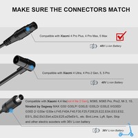 Chargeur de scooter 54,6 V 2 A pour Xiaomi 4 Pro Max Plus Ultra 2e génération, Xiaomi 5 Max Pro, Ninebot ZT3 Pro, chargeur de batterie au lithium 48 V