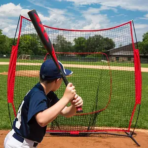 高质量7英尺便携式折叠式棒球击球网垒球门棒球练习网