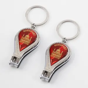 Travelpro Customized Functional Metal Nail Clipper Key Chain Logo Custom keychain with picture for Budapest Keyring Souvenirs