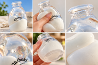 Vente en gros : Jouet anti-stress souple et transparent en forme de bouteille de lait, à remontée lente, jouet sensoriel à presser, cadeau personnalisé OEM