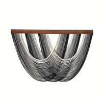 Étagère murale bohème artisanale en coton naturel tissé avec pompons pour la décoration intérieure