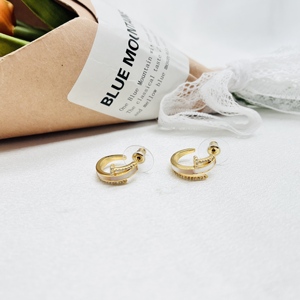 HC cartierer รักต่างหูคู่แบรนด์ดีไซเนอร์หรูชุบทองเครื่องประดับแฟชั่นต่างหูสแตนเลสเล็บ - Product Image 5