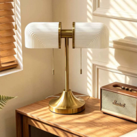 Lampe de lecture de style vintage américain pour bureau et salle d'étude, protection des yeux, décoration de la maison, lampe de table