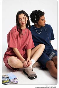 250g Women Streetwear Retro Washed Short Sleeve Loose Cotton T-<b>Shirt</b> Quick-Drying Breathable Summer T <b>Shirts</b> - Product Image 4