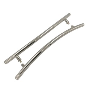 Manija de puerta tipo C de acero inoxidable curvada y redondeada de 800 mm, de doble cara, de alta resistencia, para entrada principal de vidrio - Product Image 3