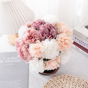 ช่อดอกโบตั๋น CallaFloral ดอกไม้ประดิษฐ์ สีม่วงคริสตัล สีแชมเปญ สีพีช สีขาว สีชมพู สำหรับตกแต่งงานแต่งงาน - Product Image 1