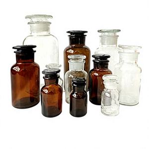 Flacon de réactif en verre borosilicaté de haute qualité, à joint taillé, dépoli, transparent, pour stockage de solvants de laboratoire, à large ouverture ou à col étroit - Product Image 5