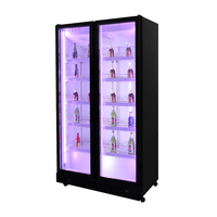 Réfrigérateur commercial d'affichage de supermarché simple Double trois portes en verre réfrigérateur à bière boisson boisson refroidisseur congélateur et refroidisseur