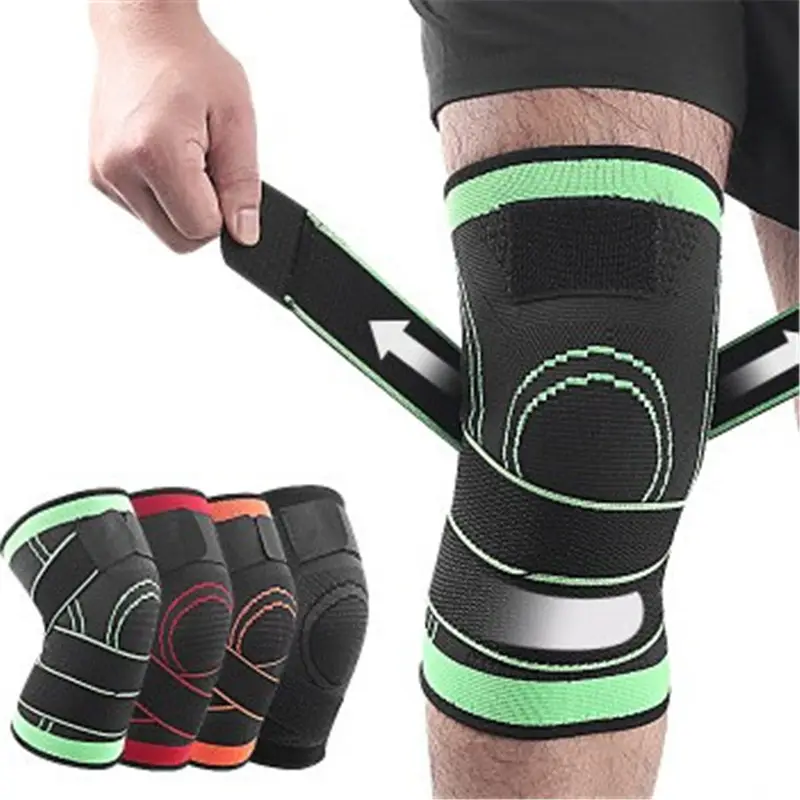 WorthWhile Sports Kneepad Men Pressurized Elastic Knee Pads Support Fitness Gear Basketball Volleyball Brace Protector R0854