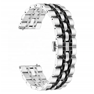 Pour <span class=keywords><strong>Xiaomi</strong></span> Huami pour <span class=keywords><strong>Amazfit</strong></span> Bip Smartwatch Band <span class=keywords><strong>Bracelet</strong></span> en métal en acier inoxydable avec boucle papillon pour Stratos 2 Rhythm Watch - Product Image 2