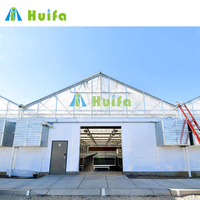 Serre hydroponique automatisée HUIFA, cadre en polycarbonate, métal, système d'obscurcissement à 100%, serre intelligente