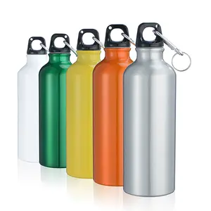 BSBH Custom Logo Aluminum Bottle Gym Sports Drinking Water Bottle Thermos Bottle with Carabiner