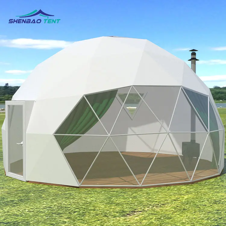 Tenda pernikahan mewah dekorasi langit-langit, tenda tahan air mewah, kubah Geodesic besar, dekorasi langit-langit