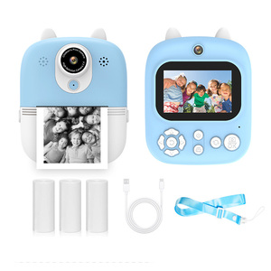 Phim Hoạt Hình Mèo Ngay Lập Tức In Máy Ảnh <span class=keywords><strong>P2</strong></span> Kỹ Thuật Số Có thể In Trẻ Em Máy Ảnh 2.4 'Màn Hình Ống Kính Kép 1080P Ảnh Tự Sướng Trò Chơi Trẻ Em In Máy Ảnh Đồ Chơi - Product Image 2