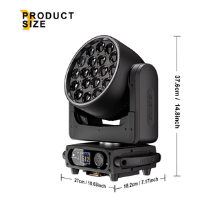 SHEHDS 19*15W RGBW RGBWL LED 4in1 Faro Mobile DMX512 Attivato dal Suono per Concerti, Teatri, Matrimoni - Product Image 3