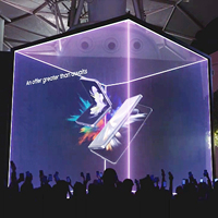 Projection holographique, projecteur holographique, projection holographique 3D, projection immersive 3D