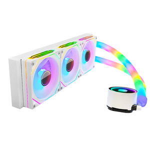 Nuevo y Popular Enfriador de CPU RGB LED de 360 mm, AIO, con Rodamiento Fluido, Disipador de Calor de Cobre y Aluminio, Sincronizable, Silencioso, Iluminación LED RGB Mejorada - Product Image 3