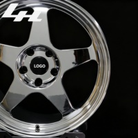 Jantes forgées chromées à 5 branches de type Deep Dish 18/19/20/21/22 pouces, 5x112/5x114.3/5x120, style Tuner rétro, logo personnalisé, pour Subaru WRX