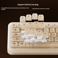 Keyboard Mekanik OEM YU01 RGB Baru Transparan Tri-Mode Baterai 3750mAh Polling Rate 1000Hz untuk Gaming yang Dapat Dikustomisasi