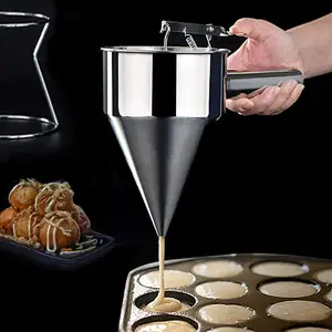 X043 Dụng Cụ Làm Bánh Takoyaki Balls Dụng Cụ Làm Bánh Phễu Dụng Cụ Làm Bánh Pizza Nước Sốt Crepes Nhà Bếp Đồ Dùng Làm Bánh Pancake Batter Dispenser