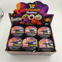 Boîte Mystère Squishy Pailletée Halloween, Jouet Anti-Stress Doux et Moelleux avec Yeux de Citrouille et Fantômes, Cadeau Surprise pour Enfants pour Fête d'Halloween