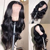 Pelucas de Cabello Humano con Ondas Suaves, sin Pegamento, con Cierre de Encaje, Pelucas con Frente de Encaje, Cabello 100% Humano para Mujeres