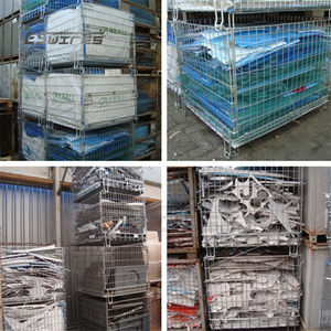 Cage de stockage pliable en fil métallique à porte semi-ouverte pour l'industrie du recyclage - Product Image 6